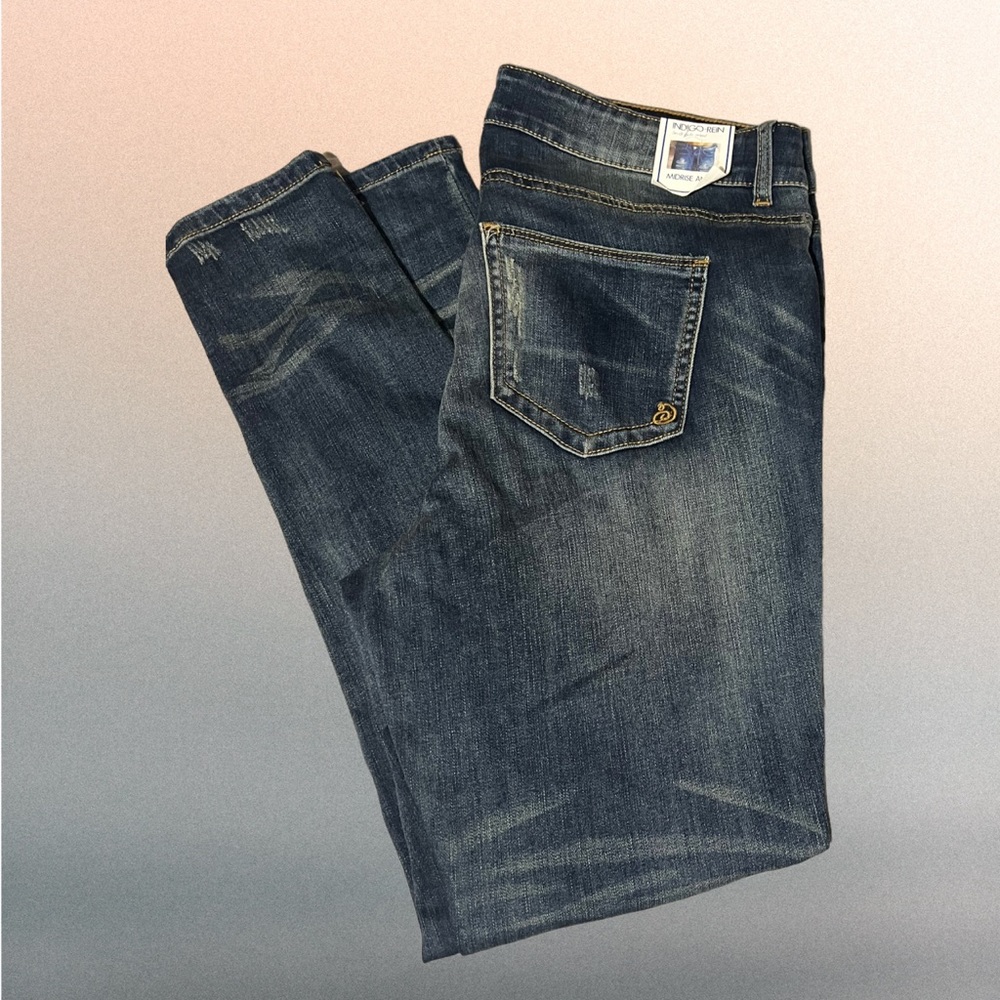 Indigo-Rein mid rise ankle size 14 blue jeans
